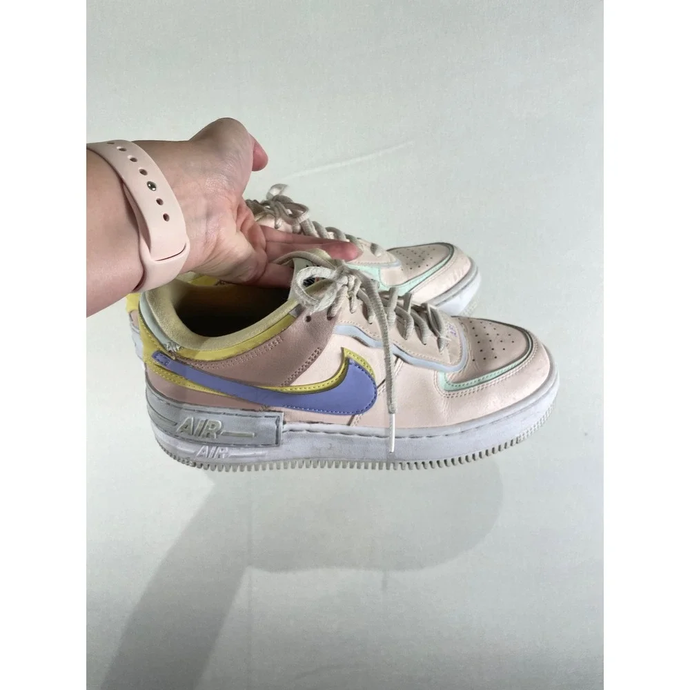 Nike Air Force 1 Shadow Womens 8.5 Pastel Pale Ivory CI0919-106 Low Top Sneakers